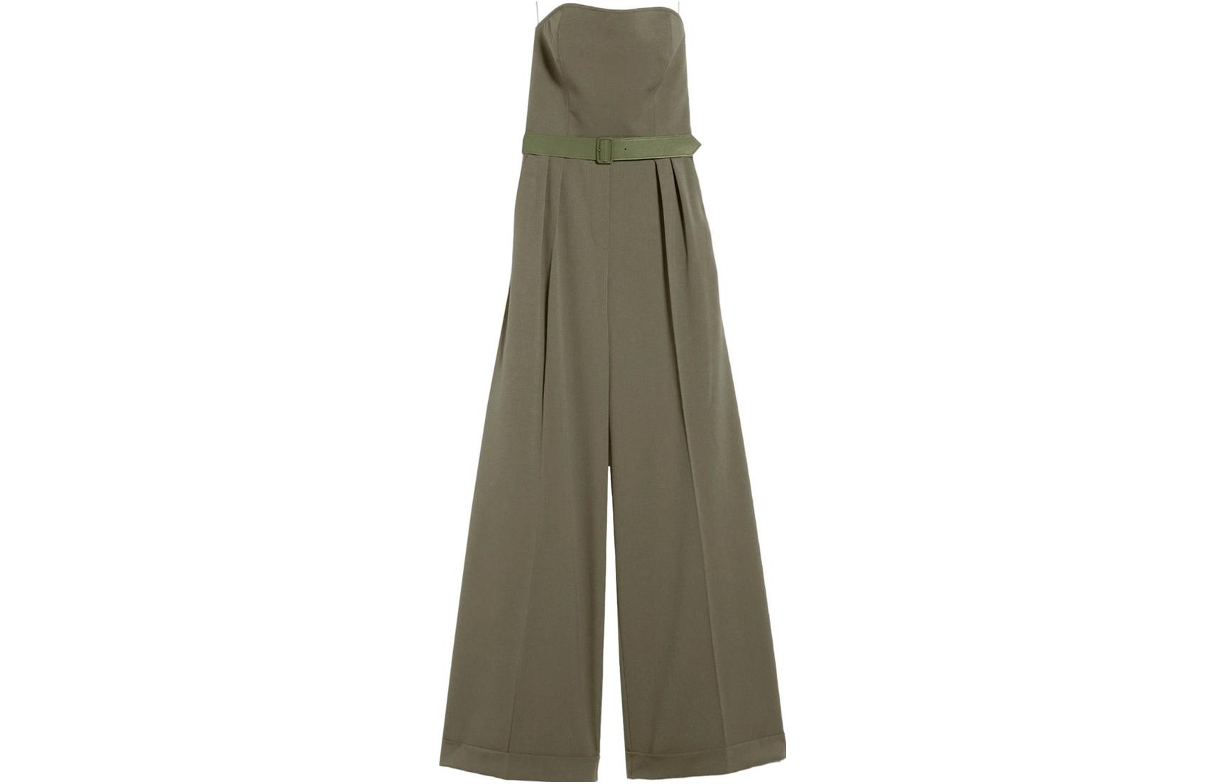 Order (W) ''S マックスマーラ ソリッド アーミーグリーン ワイドレッグ ジャンプスーツ. 2312460133-006