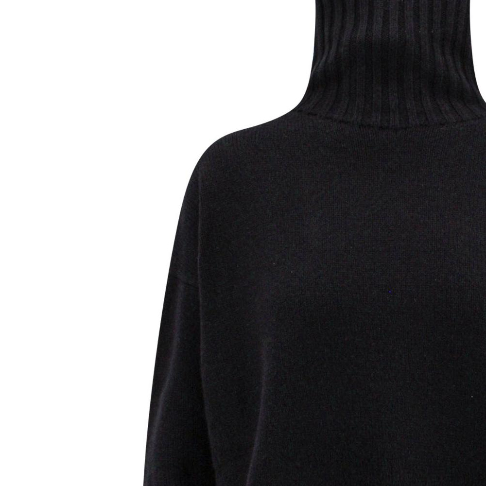 Shop (Women) 'S Max Mara MaxMara  Solid Black Turtleneck Knitted Sweater Long Sleeve 2313661233600-004