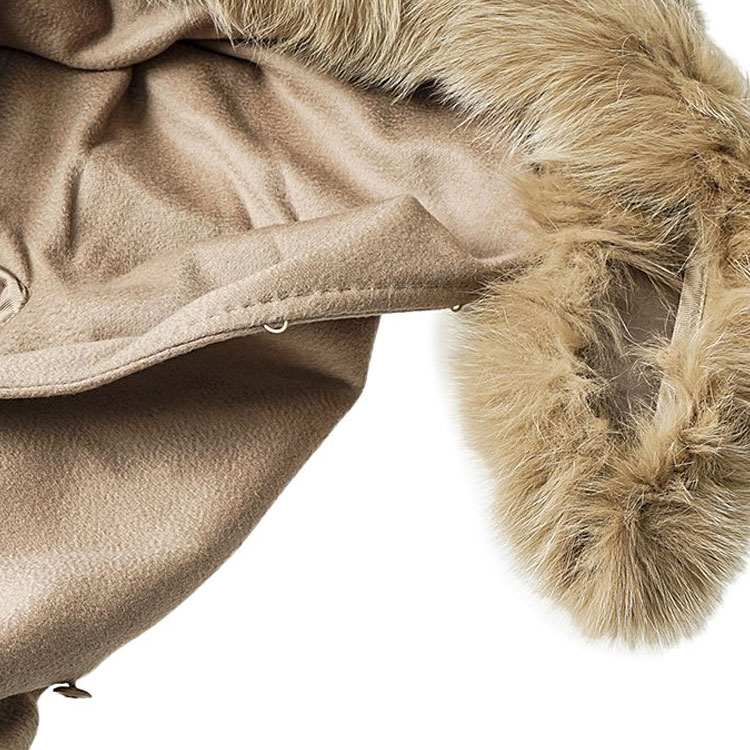 (Women) 'S Max Mara MaxMara  Solid Brown Long Wool Coat with Belt MANGO-60162813-006 圖 5