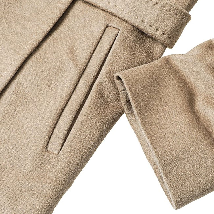 (Women) 'S Max Mara MaxMara  Solid Brown Long Wool Coat with Belt MANGO-60162813-006 圖 6