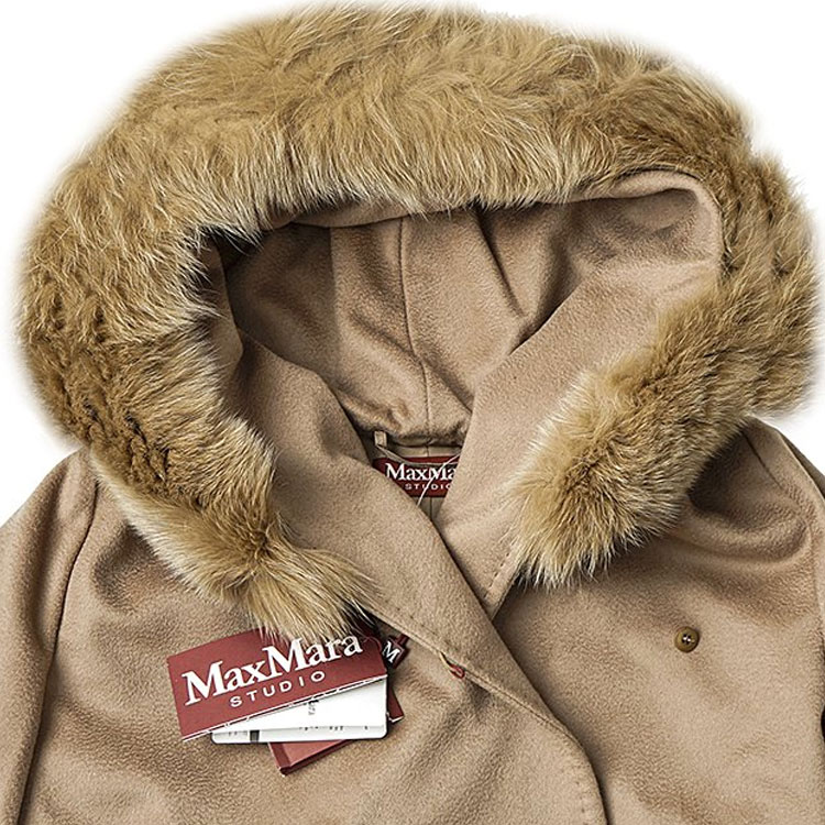 (Women) 'S Max Mara MaxMara  Solid Brown Long Wool Coat with Belt MANGO-60162813-006 圖 8