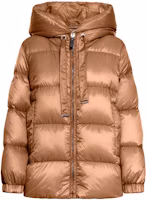 (Women) 'S Max Mara MaxMara Solid Brown Zip-Up Hoodie Jacket with Long Sleeves 9486014506-042 (Women) 'S Max Mara MaxMara Solid Brown Zip-Up Hoodie Jacket with Long Sleeves 9486014506-042