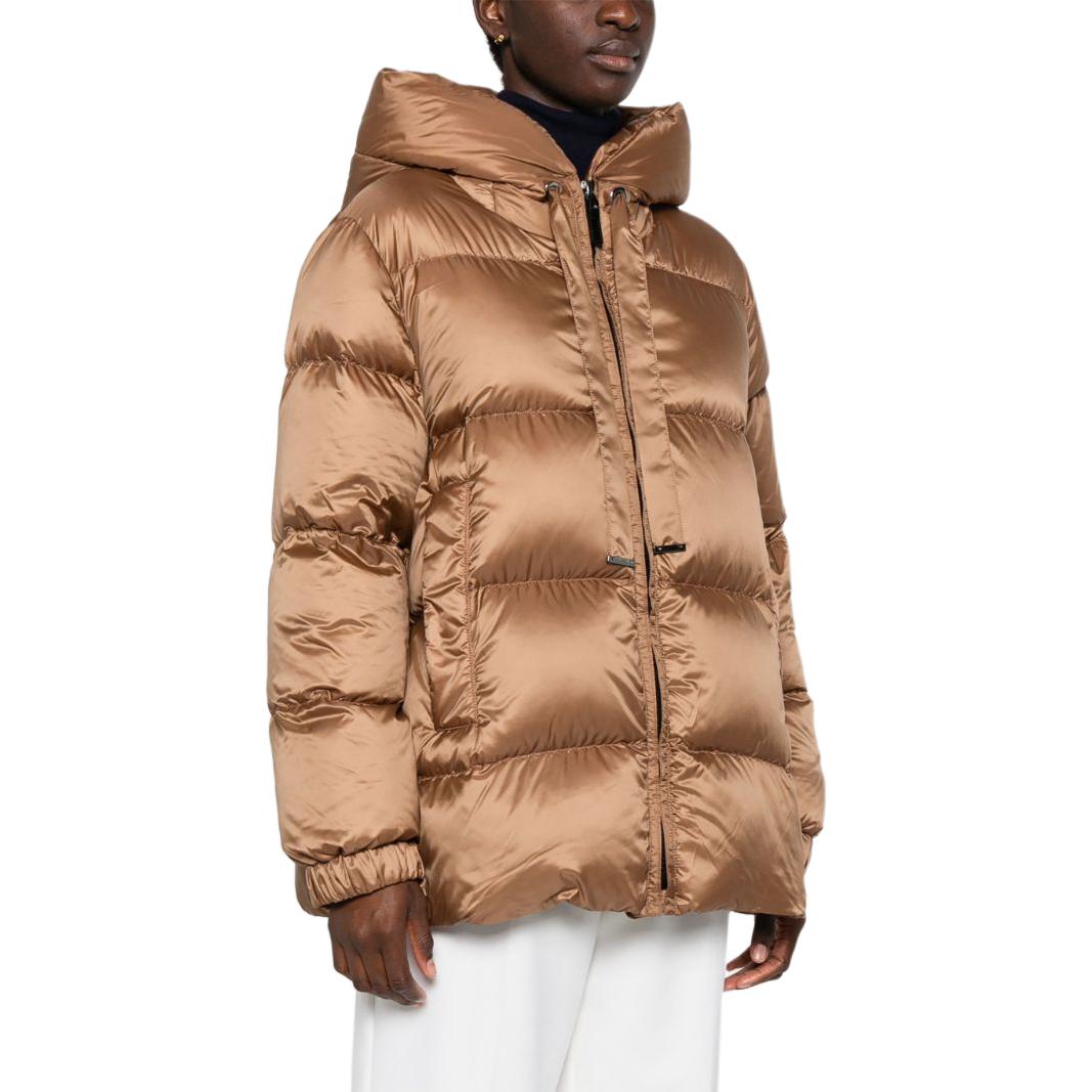 (Women) 'S Max Mara MaxMara  Solid Brown Zip-Up Hoodie Jacket with Long Sleeves 9486014506-042 圖 6