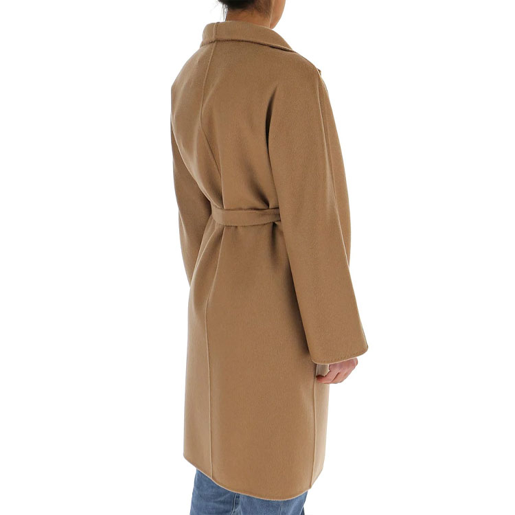 (Women) 'S Max Mara MaxMara  Solid Cashmere Open-Front Coat Brown 10110911600883-020 圖 5
