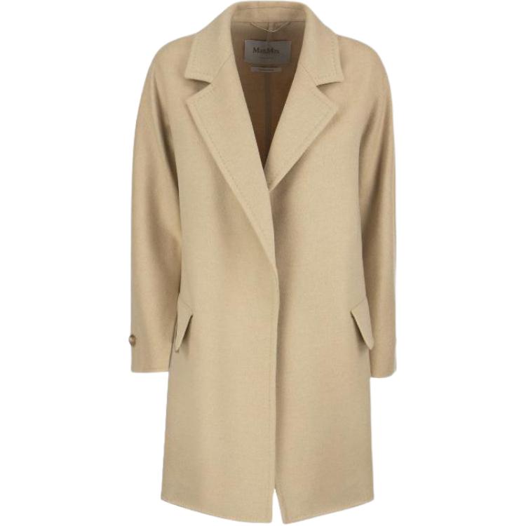 (Women) 'S Max Mara MaxMara  Solid Casual Coat in Khaki Color 10110428600-002