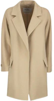 (Women) 'S Max Mara MaxMara Solid Casual Coat in Khaki Color 10110428600-002 (Women) 'S Max Mara MaxMara Solid Casual Coat in Khaki Color 10110428600-002
