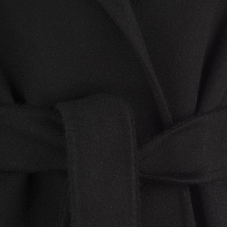 (Women) 'S Max Mara MaxMara  Solid Color Belted Casual Coat Black 1011084106-004 圖 5