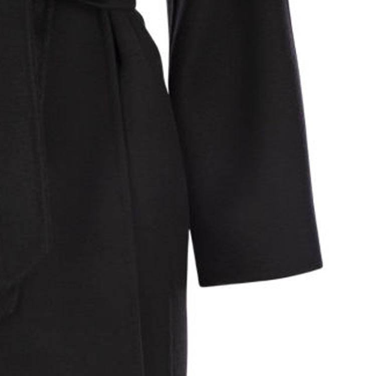 (Women) 'S Max Mara MaxMara  Solid Color Belted Casual Coat Black 1011084106-004 圖 8