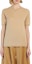 Lookbook (Women) 'S Max Mara MaxMara Solid Color Crew Neck Knit Short Sleeve T-Shirt in Natural. 2421366101600002