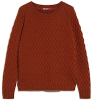 (Women) 'S Max Mara MaxMara Solid Color Crewneck Long Sleeve Sweater Terracotta 6366053306-007 (Women) 'S Max Mara MaxMara Solid Color Crewneck Long Sleeve Sweater Terracotta 6366053306-007