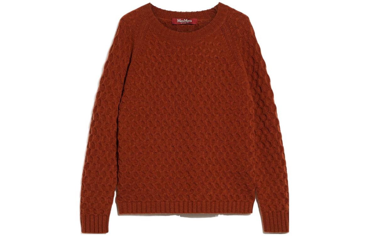 Order (W) ''S Max Mara MaxMara 单色圆领长袖毛衣 红土色 6366053306-007