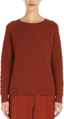 (Women) 'S Max Mara MaxMara Solid Color Crewneck Long Sleeve Sweater Terracotta 6366053306-007 Shop (Women) 'S Max Mara MaxMara Solid Color Crewneck Long Sleeve Sweater Terracotta 6366053306-007