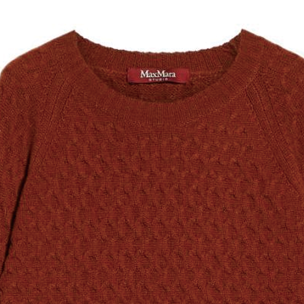 Details for (W) ''S Max Mara MaxMara 单色圆领长袖毛衣 红土色 6366053306-007