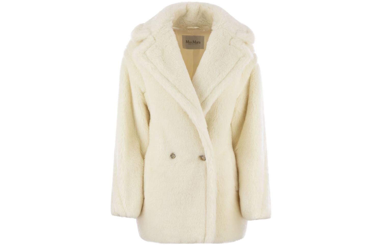 (Women) 'S Max Mara MaxMara  Solid Color Double-Breasted Long Sleeve Casual Coat 1108104106-001