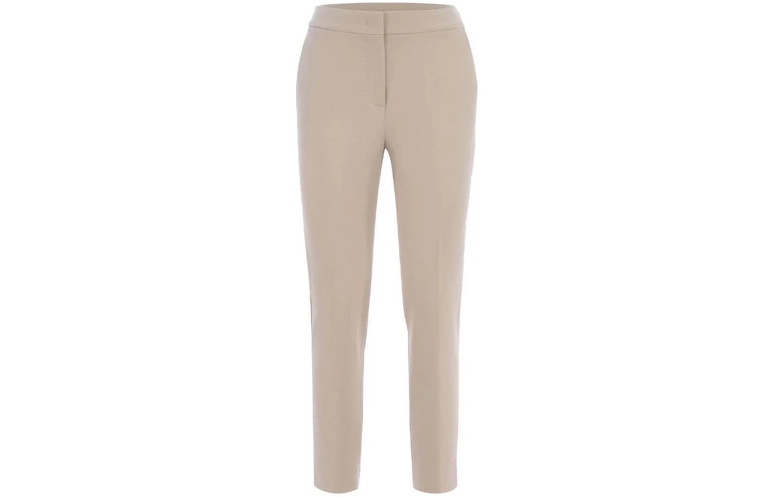 (Women) 'S Max Mara MaxMara  Solid Color Elastic Waist Tapered Pants Off-White 2411781011600-050