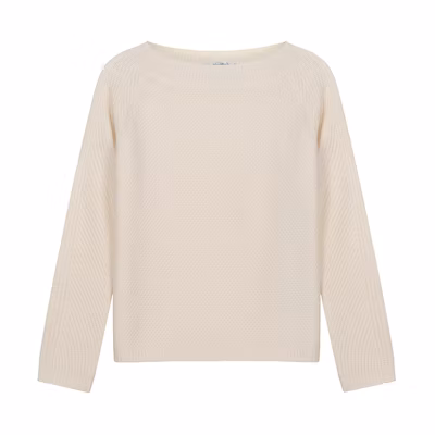(Women) 'S Max Mara MaxMara Solid Color Long Sleeve Pullover Sweater Off-White 1366021906006-DRAVA