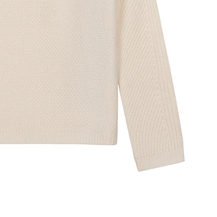 Sizing (W) ''S Max Mara MaxMara Sweater Lengan Panjang Warna Polos Off-White 1366021906006-DRAVA