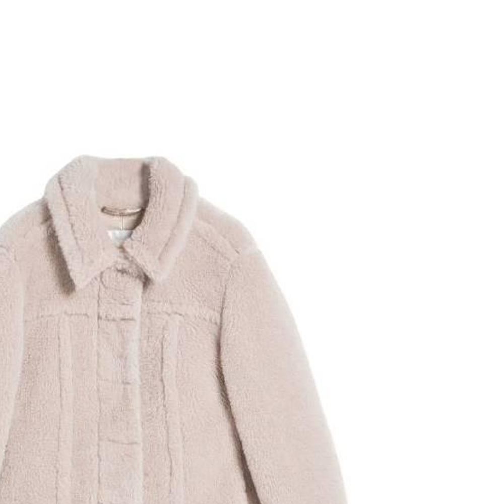 Sizing (Women) 'S Max Mara MaxMara  Solid Color Notched Collar Long Sleeve Jacket Off-White 2310860139600002