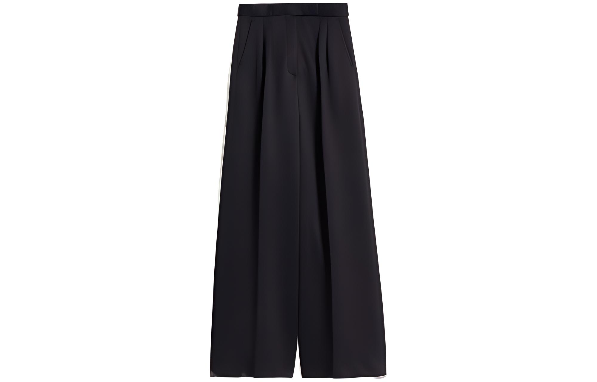 (Women) 'S Max Mara MaxMara  Solid Color Pleated Wide-Leg Pants with Zipper. 1781024106-001