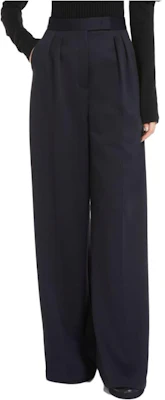 (W) 막스마라 솔리드 컬러 플리츠 와이드 레그 팬츠 지퍼. 1781024106-001 Shop (W) 막스마라 솔리드 컬러 플리츠 와이드 레그 팬츠 지퍼. 1781024106-001