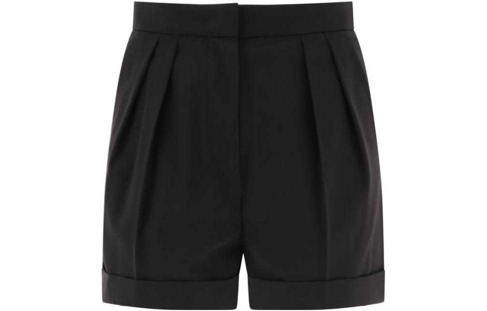 Order (Women) 'S Max Mara MaxMara  Solid Color Zipper Casual Shorts - Black 2311460139600-002