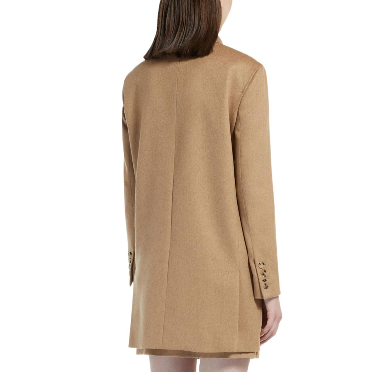 Purchase (Women) 'S Max Mara MaxMara  Solid Double-Breasted Blazer Jacket - Camel Color 1046082306001-NATALE