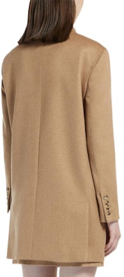 (Women) 'S Max Mara MaxMara Solid Double-Breasted Blazer Jacket - Camel Color 1046082306001-NATALE Purchase (Women) 'S Max Mara MaxMara Solid Double-Breasted Blazer Jacket - Camel Color 1046082306001-NATALE