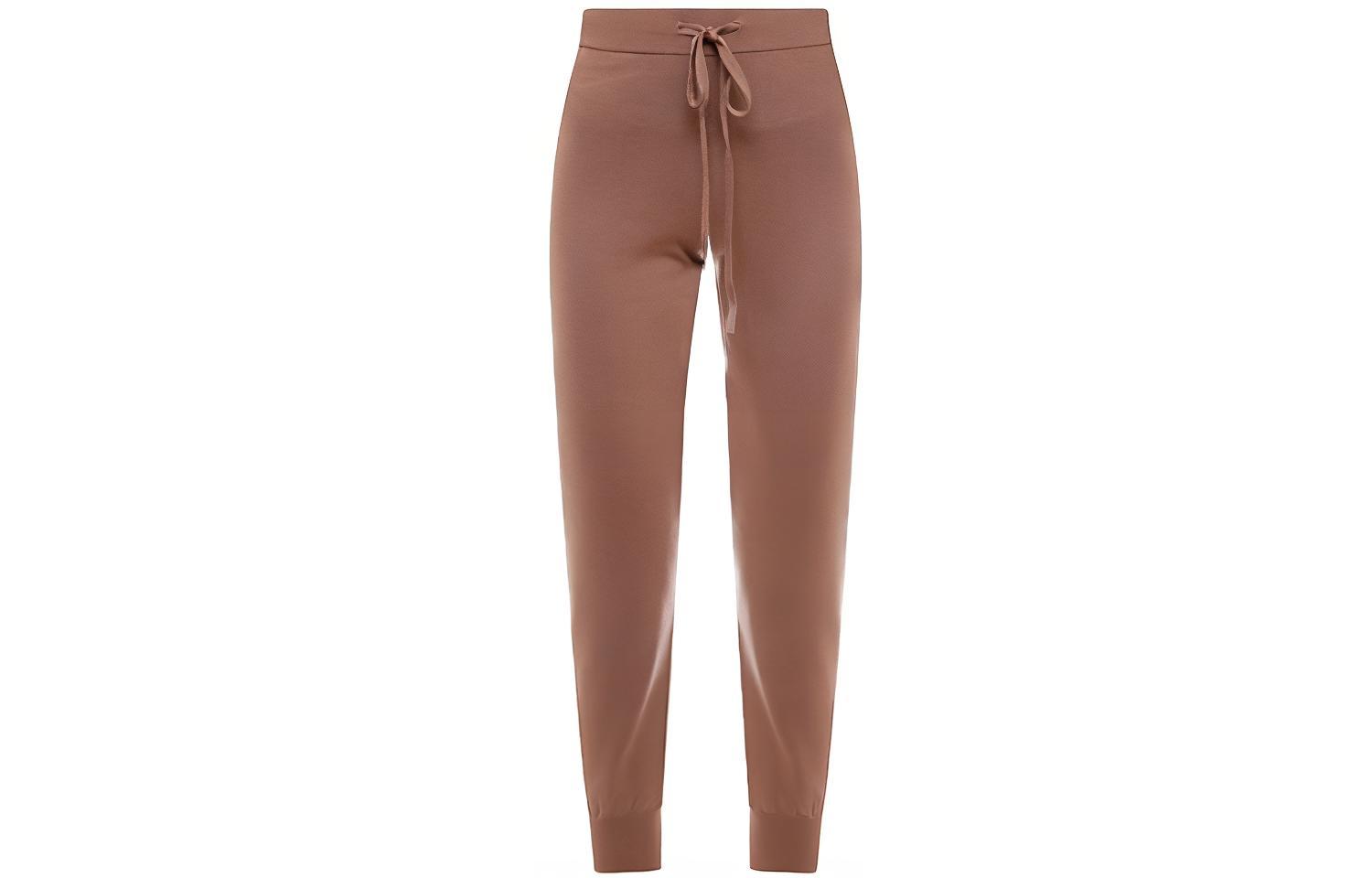 (Women) 'S Max Mara MaxMara  Solid Drawstring Casual Pants in Brown. 93360129600003