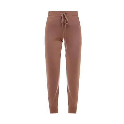 (Women) 'S Max Mara MaxMara Solid Drawstring Casual Pants in Brown. 93360129600003