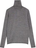 (Women) 'S Max Mara MaxMara Solid Gray Turtleneck Wool Sweater Knitwear. 1366182306007-SALUTO (Women) 'S Max Mara MaxMara Solid Gray Turtleneck Wool Sweater Knitwear. 1366182306007-SALUTO