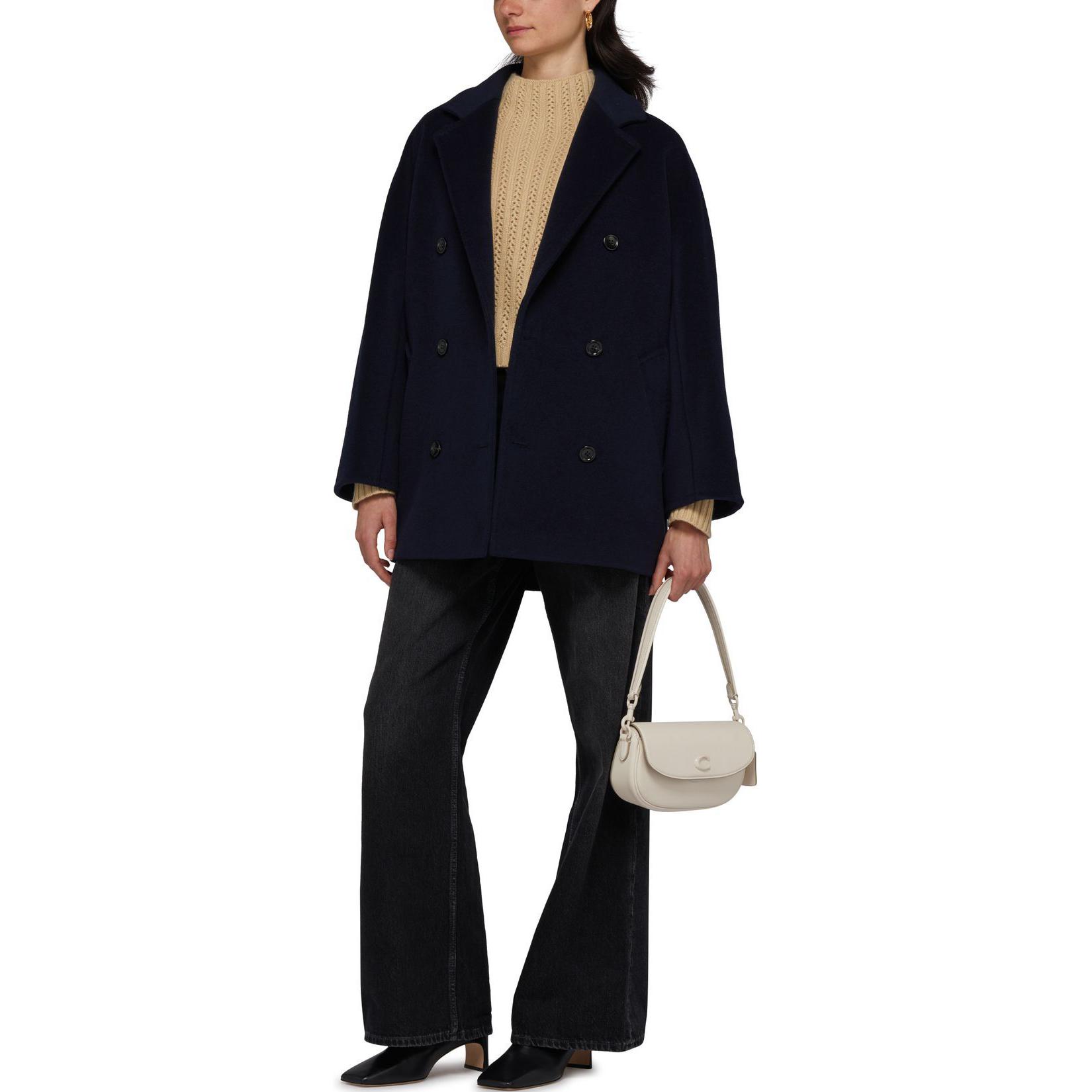 Cheap (Women) 'S Max Mara MaxMara  Solid High-Neck Cropped Sweater in Light Brown. 2421366021600-003