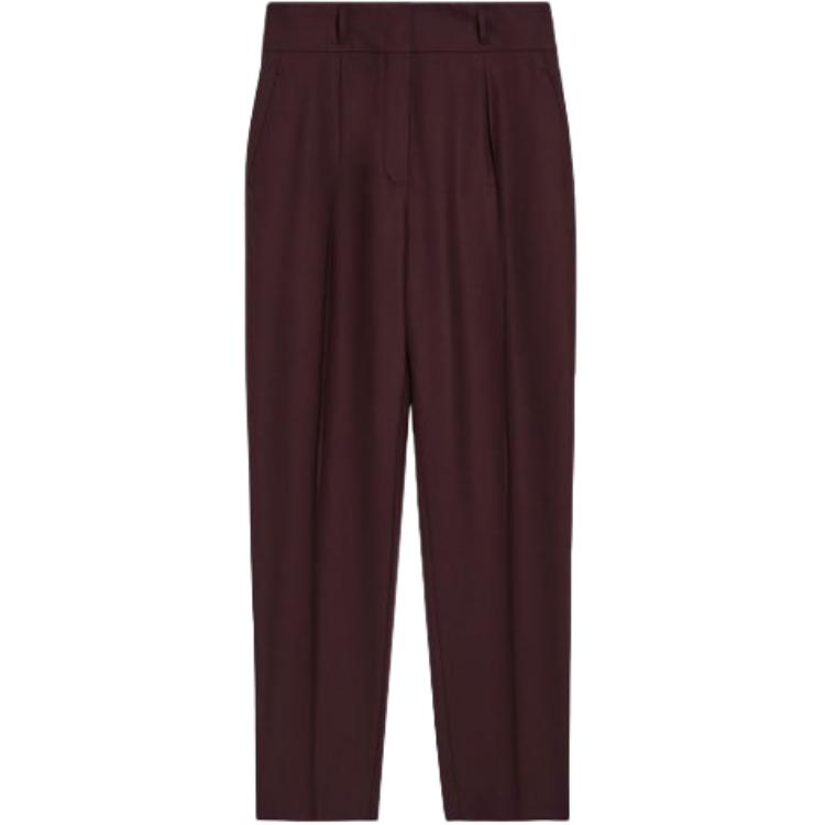 (Women) 'S Max Mara MaxMara  Solid High-Waist Wool Blend Knit Joggers Pants 6136042306008-CORALLO