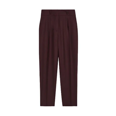 (Women) 'S Max Mara MaxMara Solid High-Waist Wool Blend Knit Joggers Pants 6136042306008-CORALLO