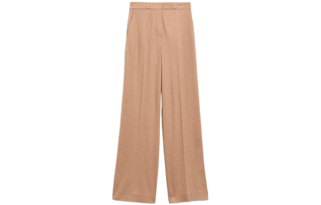 (Women) 'S Max Mara MaxMara  Solid Knit Wide-Leg Casual Pants Beige 1786063306-001