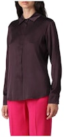 (Women) 'S Max Mara MaxMara Solid Purple Long Sleeve Button-Up Shirt. 61160223-600-094 (Women) 'S Max Mara MaxMara Solid Purple Long Sleeve Button-Up Shirt. 61160223-600-094