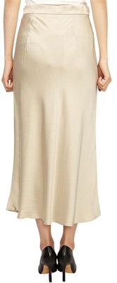 (Women) 'S Max Mara MaxMara Solid Satin Midi Casual Dress Beige Color 61060133650-012 Shop (Women) 'S Max Mara MaxMara Solid Satin Midi Casual Dress Beige Color 61060133650-012