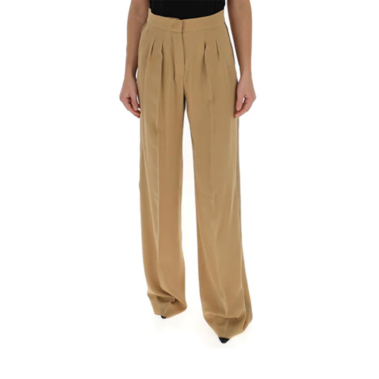 Lookbook (Women) 'S Max Mara MaxMara  Solid Wide-Leg Casual Pants in Camel Color. 11310311-600-003