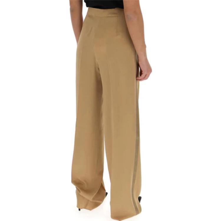 Shop (Women) 'S Max Mara MaxMara  Solid Wide-Leg Casual Pants in Camel Color. 11310311-600-003