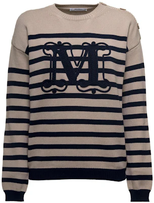 (Women) 'S Max Mara MaxMara Striped Crew Neck Knit Sweater Light Brown. 13610321600-008 Buy (Women) 'S Max Mara MaxMara Striped Crew Neck Knit Sweater Light Brown. 13610321600-008