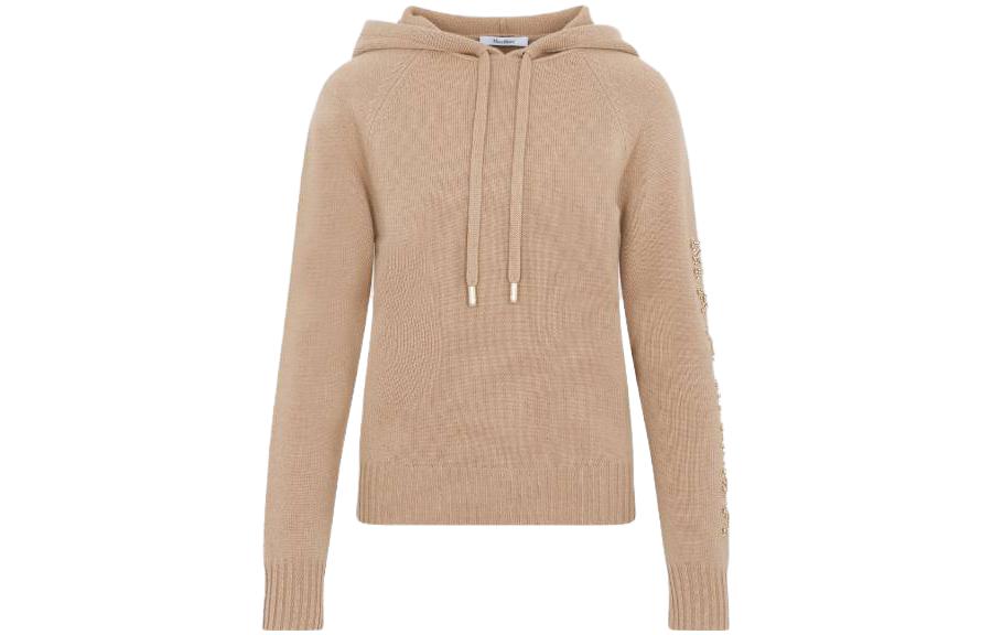 (Women) 'S Max Mara MaxMara  Turquoise Solid Color Hoodie Sweater. 231366073960012002005