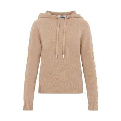 (Women) 'S Max Mara MaxMara Turquoise Solid Color Hoodie Sweater. 231366073960012002005