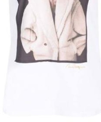 (W) 막스마라 화이트 애니멀 프린트 그래픽 크루넥 티셔츠. 2319460339600010-003 Details for (W) 막스마라 화이트 애니멀 프린트 그래픽 크루넥 티셔츠. 2319460339600010-003