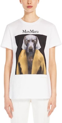 (Women) 'S Max Mara MaxMara White Animal Print Short-Sleeve Pullover T-Shirt 1946074106-014 Lookbook (Women) 'S Max Mara MaxMara White Animal Print Short-Sleeve Pullover T-Shirt 1946074106-014