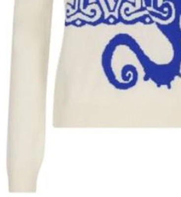 (W) ''S Max Mara 白蓝色海马图案毛衣. 2313611731600-023 Details for (W) ''S Max Mara 白蓝色海马图案毛衣. 2313611731600-023