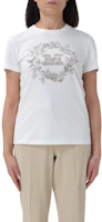 Shop (W) ''S Max Mara MaxMara 白色圓領字母印花直筒T恤. 2411941011600-009