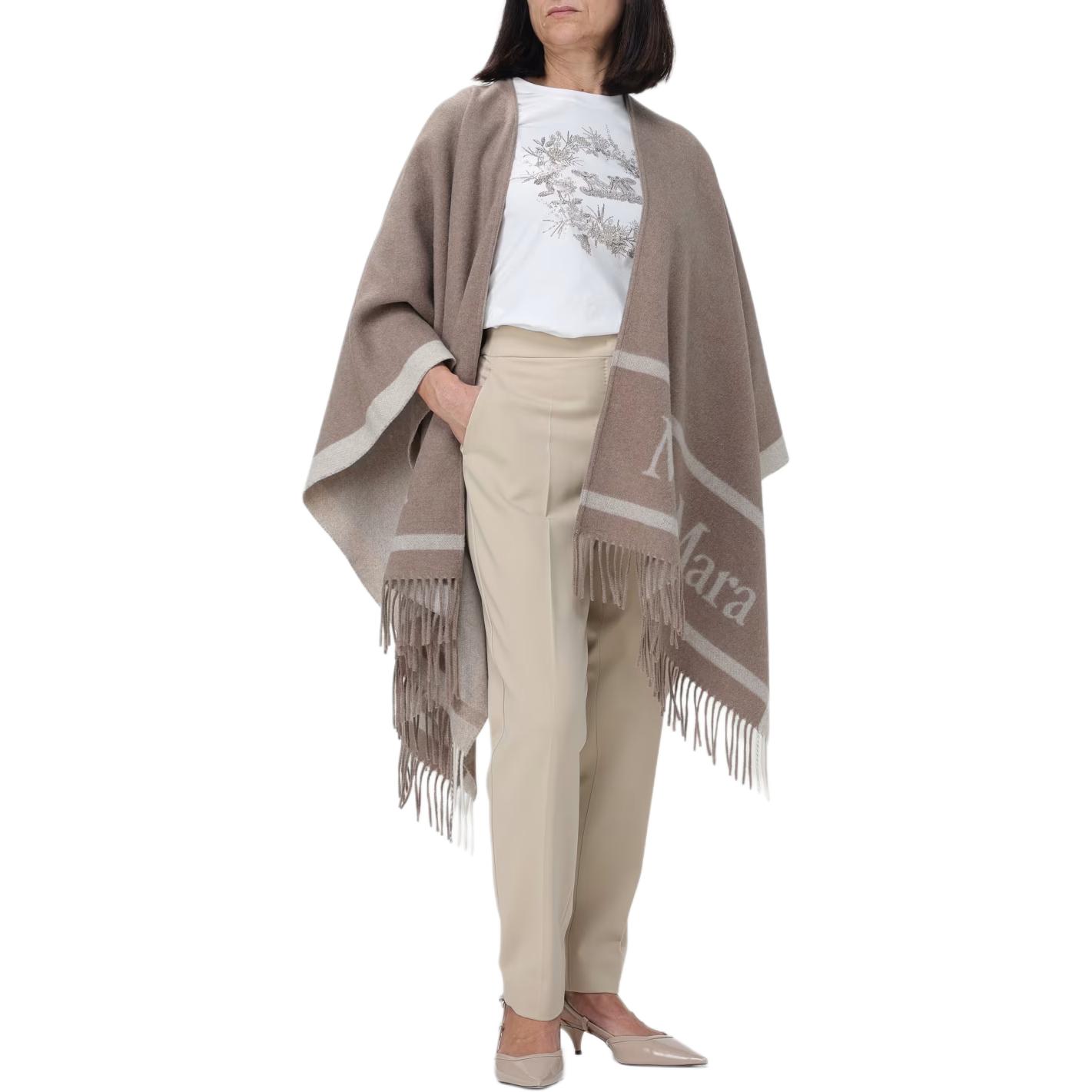 Sizing (Women) 'S Max Mara MaxMara  White Crewneck Letter Graphic Straight-Cut T-Shirt. 2411941011600-009