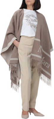 (Women) 'S Max Mara MaxMara White Crewneck Letter Graphic Straight-Cut T-Shirt. 2411941011600-009 Sizing (Women) 'S Max Mara MaxMara White Crewneck Letter Graphic Straight-Cut T-Shirt. 2411941011600-009