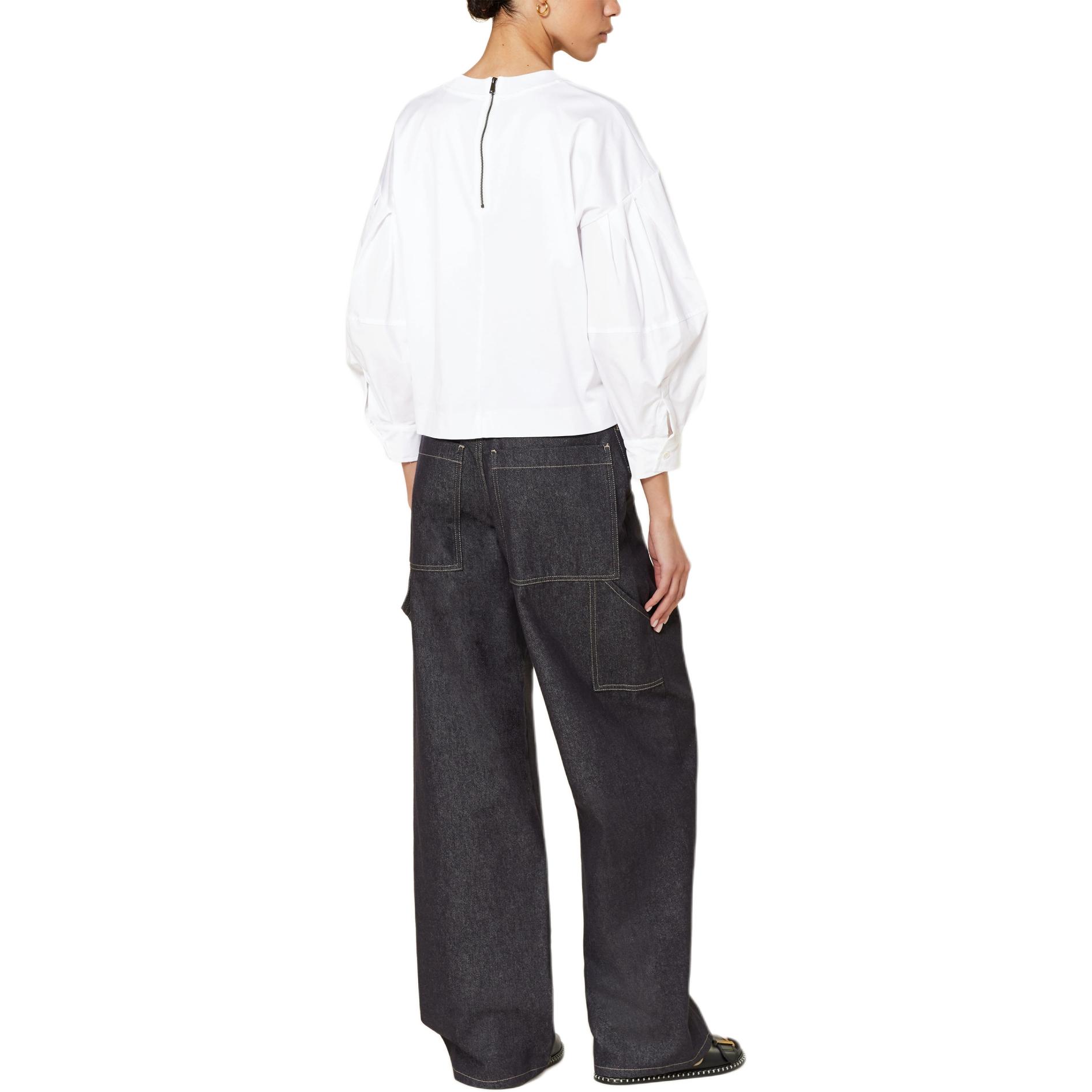 Shop (W) ''斯马克斯玛拉 MaxMara 白色刺绣宽松版长袖T恤'' 2411941012600-001