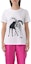 Shop (Women) 'S Max Mara MaxMara White Graphic Print Fitted Crew Neck Short Sleeve T-Shirt 6941024206003-RITA