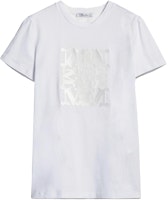 (Women) 'S Max Mara MaxMara White Logo Graphic Crewneck T-Shirt 1946022906001-PARK (Women) 'S Max Mara MaxMara White Logo Graphic Crewneck T-Shirt 1946022906001-PARK